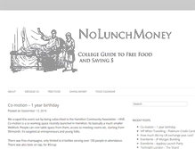 Tablet Screenshot of nolunchmoney.com
